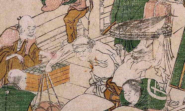 Hokusai : Pont de Nihonbashi à Edo/Tokyo (fragment)