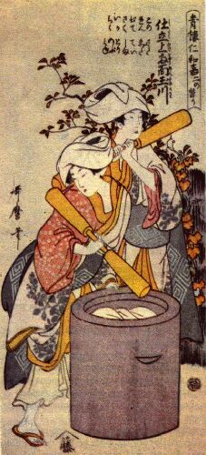Utamaro : pilage du riz