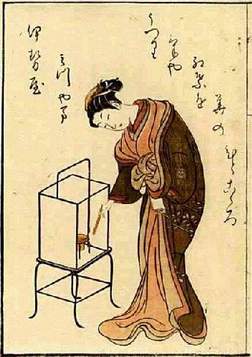  Harunobu, servante d'auberge